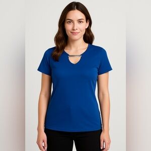 NEW| Half sleeve Top with Metal Bar Detailing